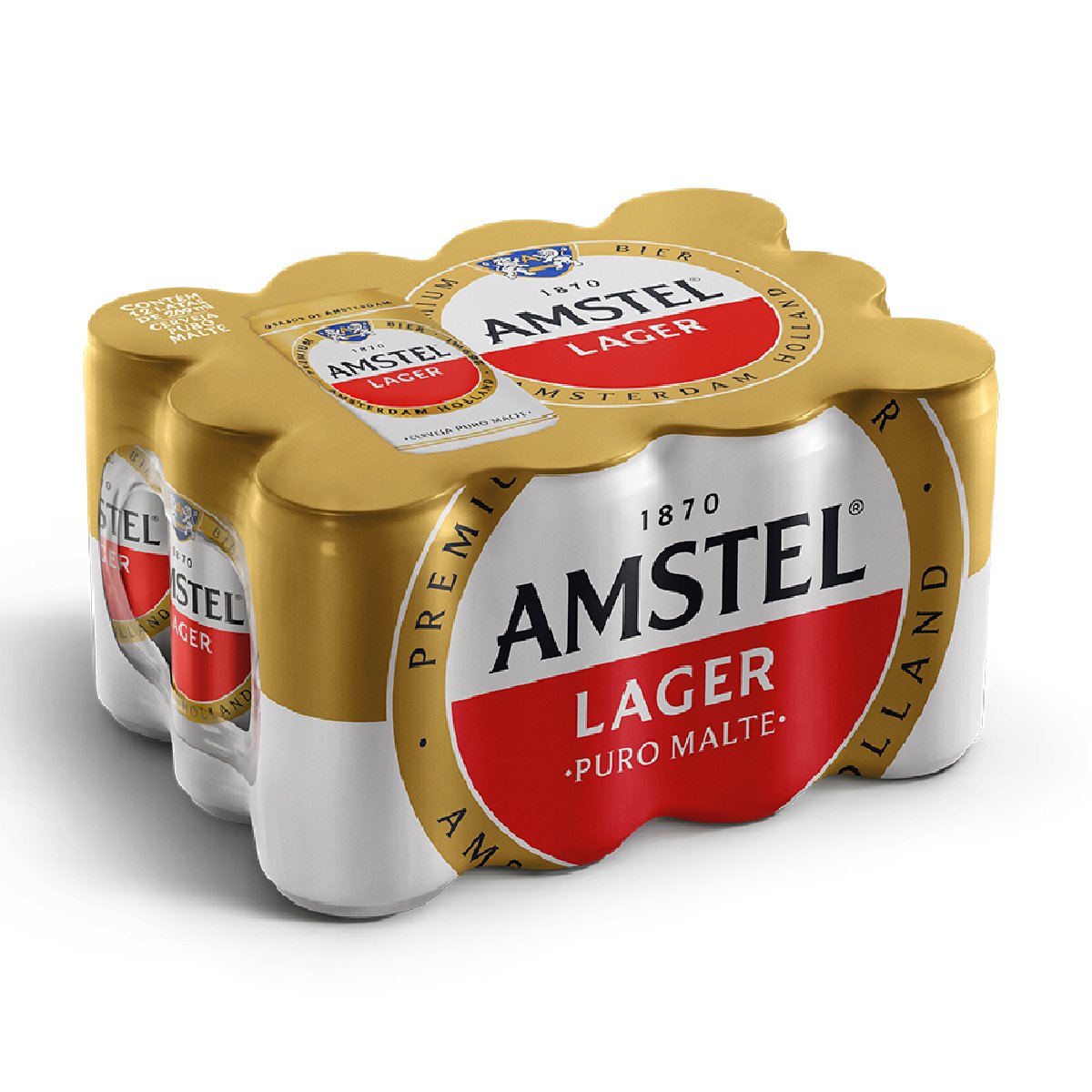 Cerveja AMSTEL Lager Lata 269ml - Pack com 12 latas