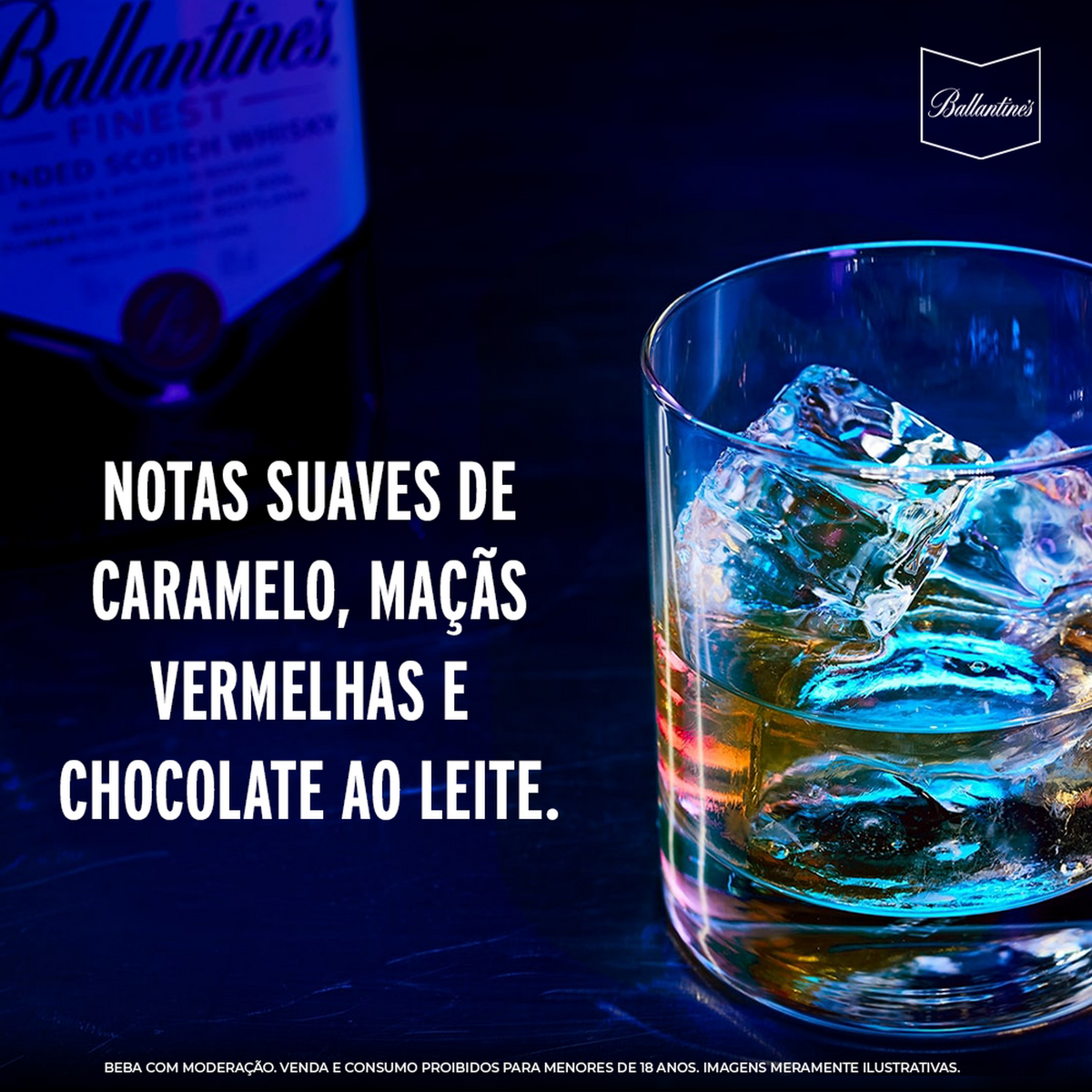 Whisky Escocês Blended Finest Ballantines Garrafa 750ml