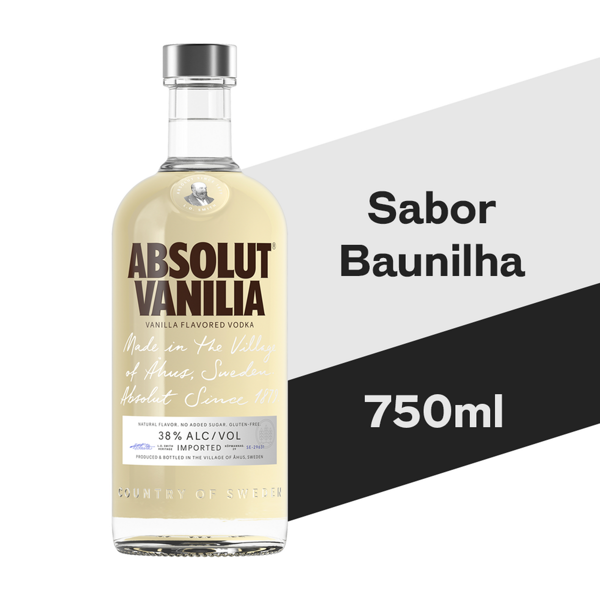 Vodka Destilada Vanilia Absolut Garrafa 750ml