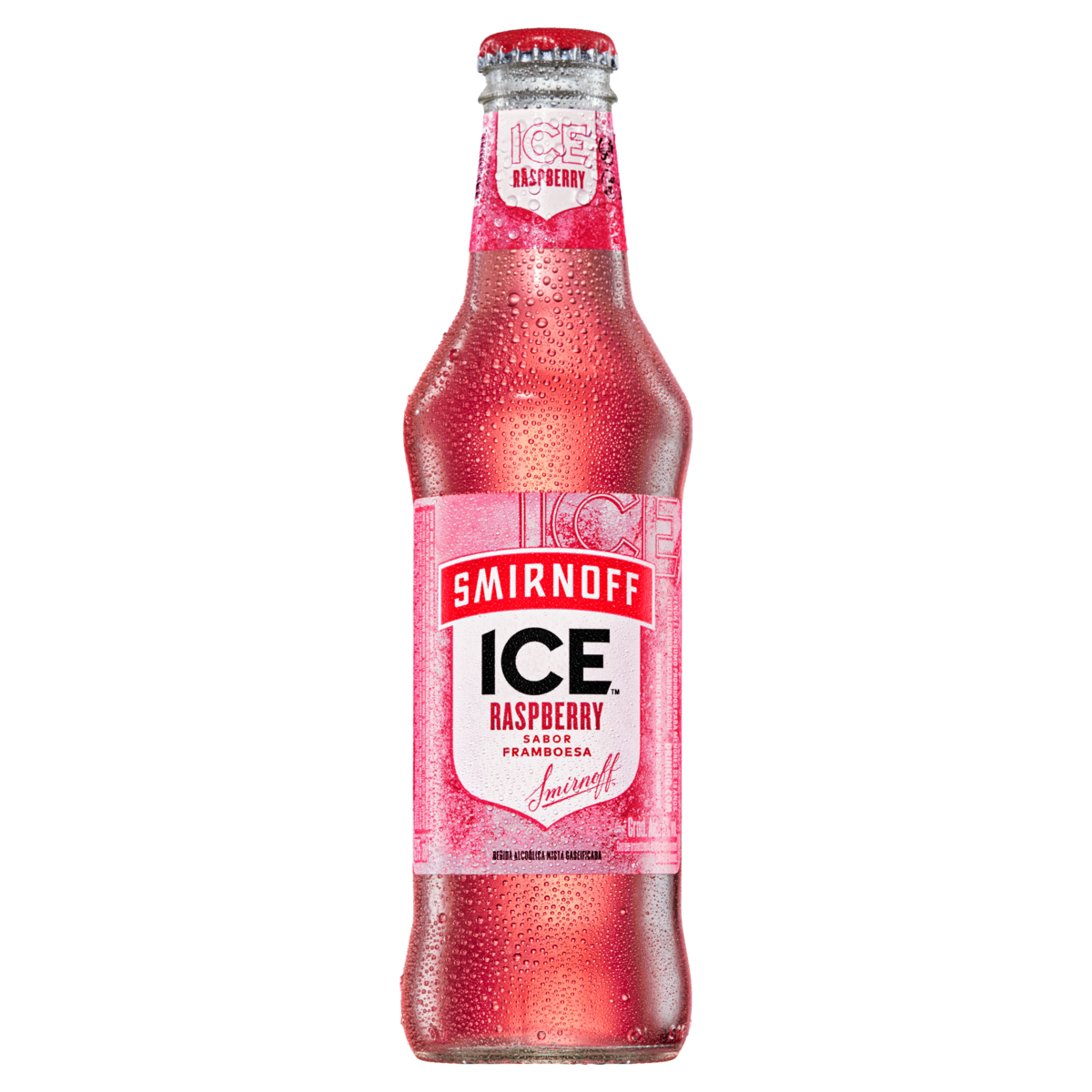Bebida Mista Alcoólica Gaseificada Raspberry Framboesa Smirnoff Ice Garrafa 275ml