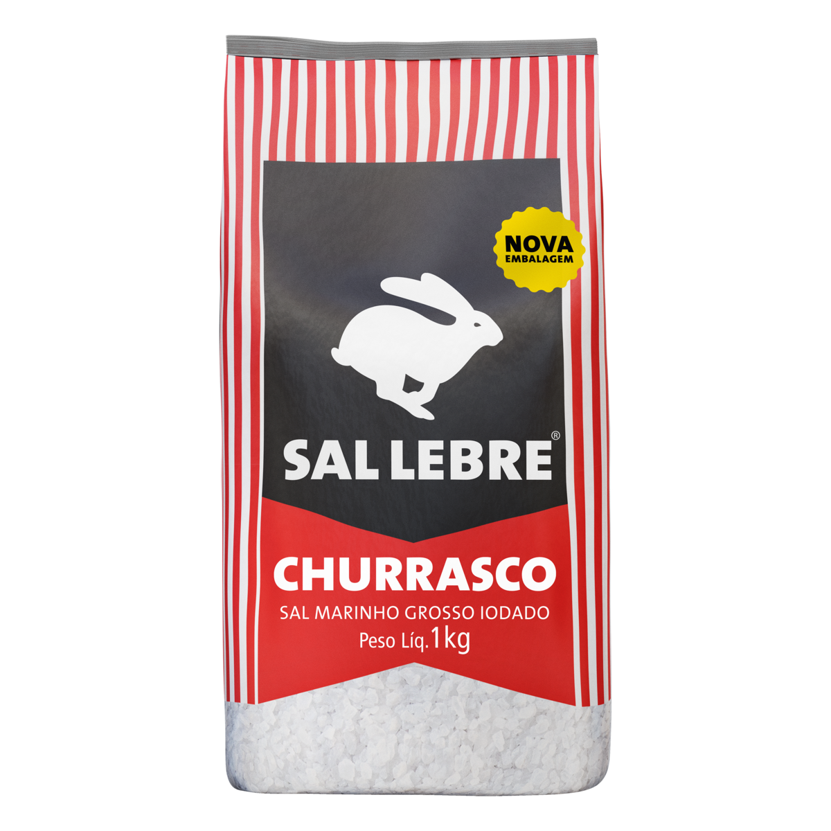 Sal Marinho Grosso para Churrasco Lebre Pacote 1kg