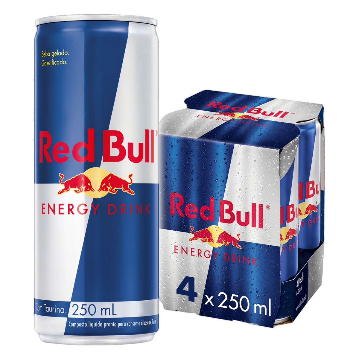 Energético Red Bull Energy Drink 250ml - 4 Latas